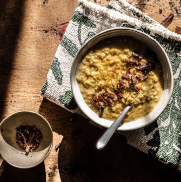 porridge mandarino e curcuma